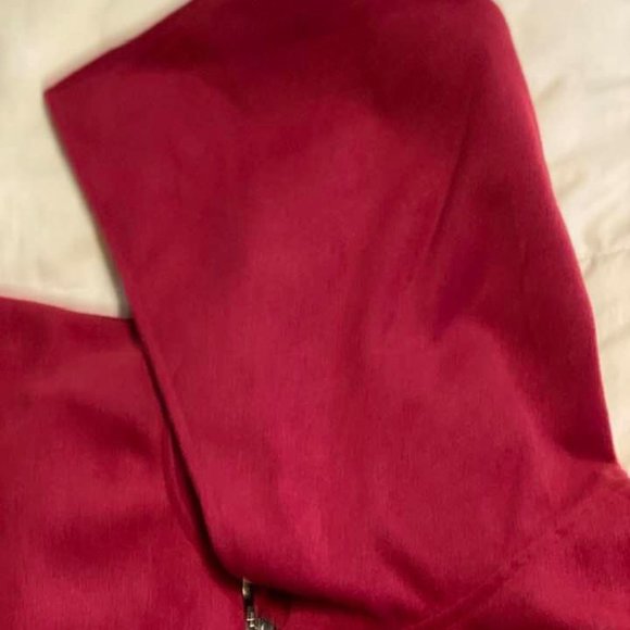 Burgundy Wine Hooded Poncho/Cape w/Zipper - Picture 7 of 8